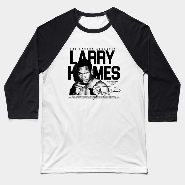 Larry Holmes - Black Baseball T-Shirt by Bingung Mikir Nama Design